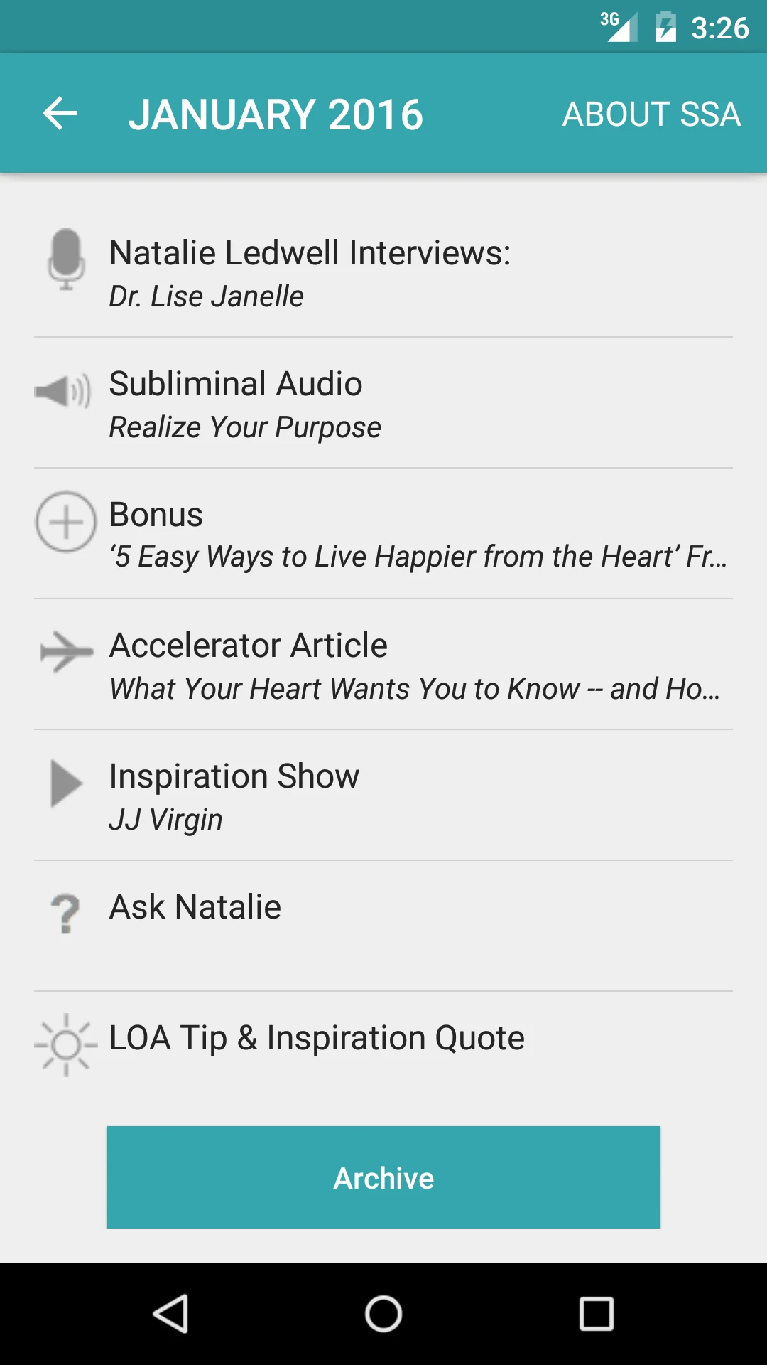 Subliminal Success Accelerator screenshot